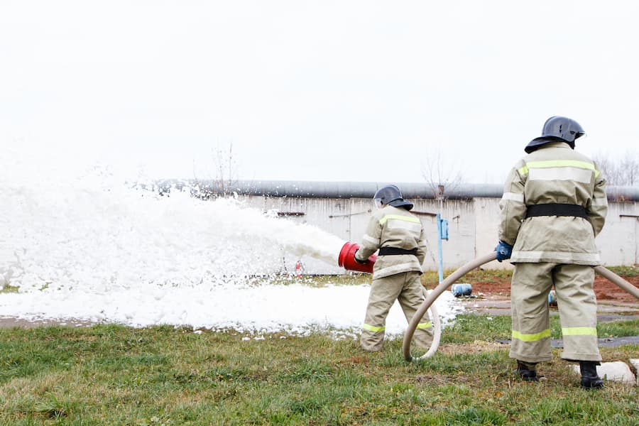 Firefighters use AFFF containing PFAS