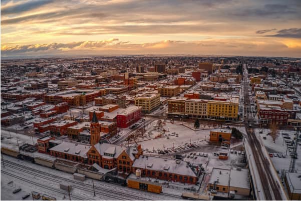 Aerial photo of Cheyenne, WY