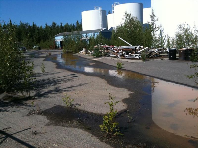 Dilapidated industrial site