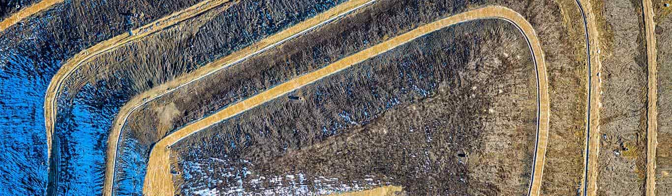 aerial landfill view