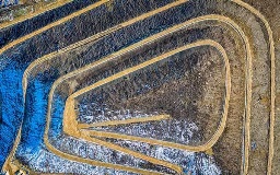 aerial view of a landfill