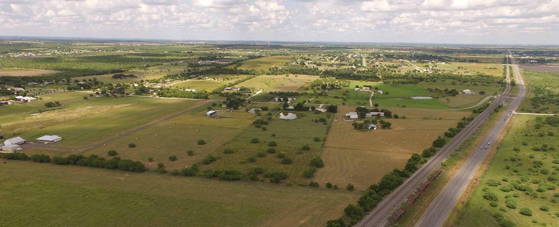 Aerial view of Guadalupe County, TX