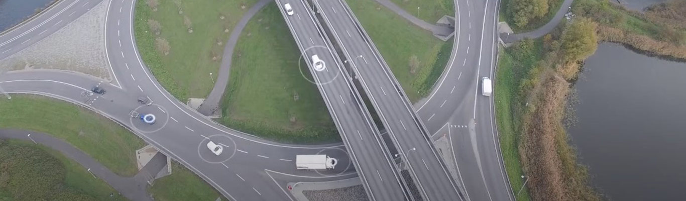 connected vehicles on roadway