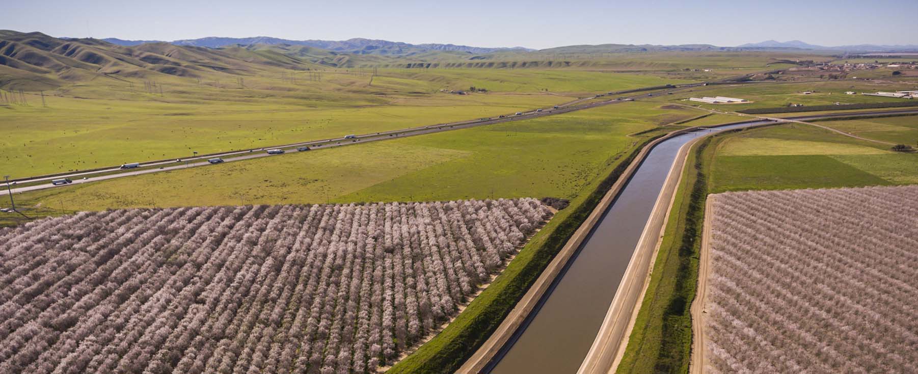 California aqueduct aerial