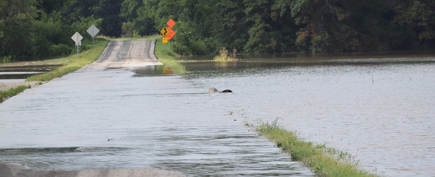 Flooding over roadway