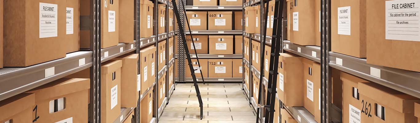 File room filled with boxes