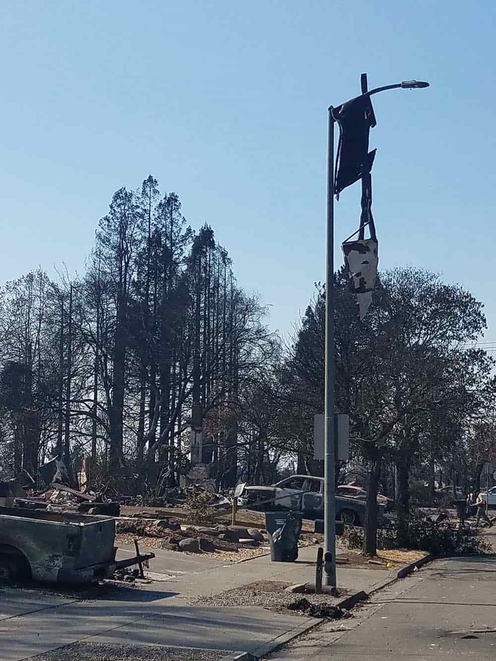 neighborhood destroyed after wildfire