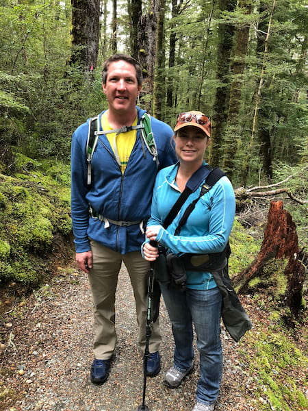 Shane and family on a hike