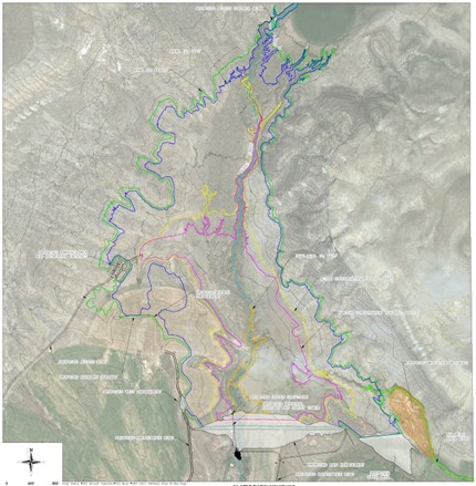 Map showing CADD and GIS features