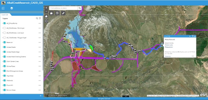 Map showing GIS and CADD integration