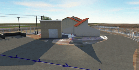 A wastewater treatment plant in eastern Wyoming used a 3D model to align the proposed subsurface treatment plant system with the existing infrastructure.