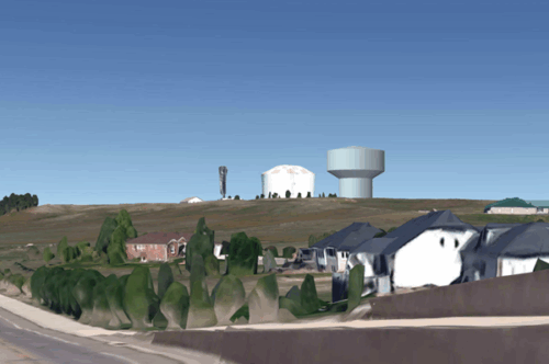 A project in southeast Wyoming leveraged 3D models of proposed water tank configurations, allowing stakeholders to quickly see the visual impacts of tank configurations from familiar perspectives.